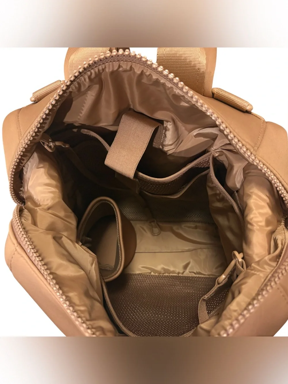 Dagne Dover Indi Neoprene Diaper Backpack Large Camel Brown